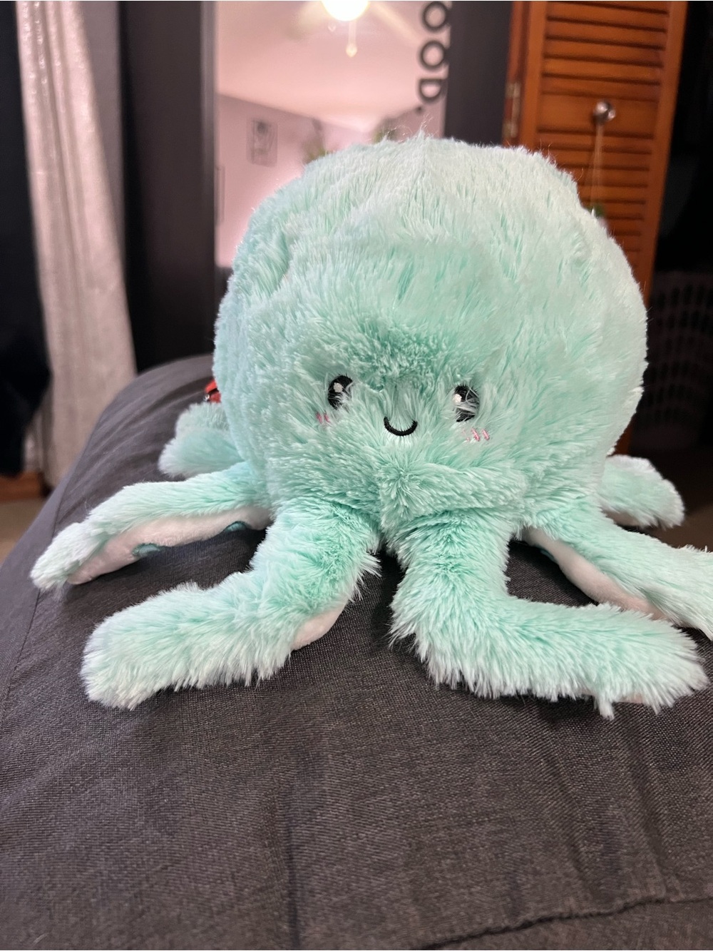 Mint Green Plush Octopus Stuffed Animal for Kids
